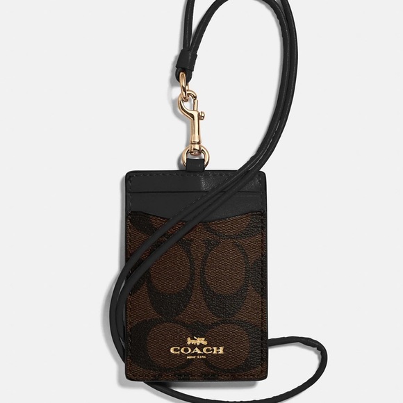 COACH Id Lanyard In Signature Canvas - Picture 1 of 2